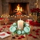 thumbnail image 5 of CaiYueKe Artificial Rose Garland Candle Ring Holder, Floral Candle Wreath Decor for Wedding Table Centerpiece Party Home Decorations, Faux Greenery Candle Surround Decorative Arrangement, 5 of 7