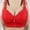 Red, variant on HOMBOM Wire-Free Bras for Women No Underwire Plus Size Full Coverage Beige Push-Up Daily Bra XXXL