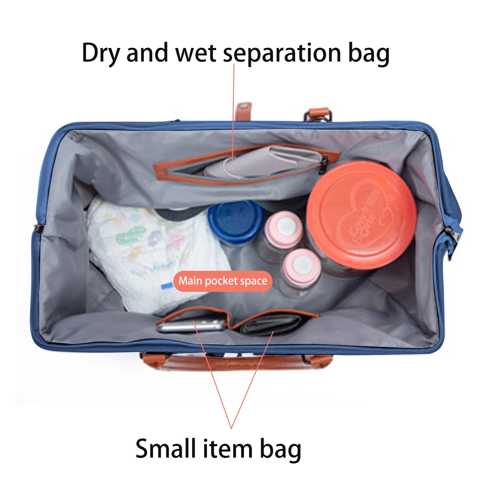 Baby Diaper Tote Bag with Changing Pad Large Capacity Mommy Bag Maternity Bag Travel Bag for Hospital & Functional Baby Care