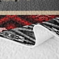 thumbnail image 5 of Erosebridal Rustic Western Elk Twin Quilt Set for Women Men, Beige Red Aztec Damask Twin Coverlet Set, 2-Piece, 5 of 7