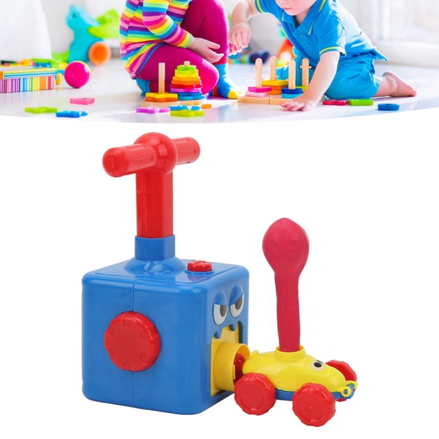 Balloon Launcher Cars, Endless Fun Science Experiment Manual Pump Balloon Power Car Toy for Daily Play