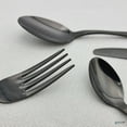 thumbnail image 3 of Elyon Tableware® 32 Piece Reflective Black Flatware Set Stainless Steel Silverware Set Square Handles Reflective Mirror Finish Cutlery Service For 8, 3 of 7