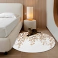 thumbnail image 2 of Round Rug 3.3Ft Washable Non-Slip, Eucalyptus Leaves Circle Area Rugs for Living Room Bedroom, Khaki Summer Botanical Weeping Indoor Floor Mats Carpet Runner for Home Decor Aesthetic, 2 of 8