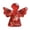A003- C, variant on Angel Figurine Red Resin with Real Preserved Flowers 1 Piece Sympathy Decor Memorial Keepsake