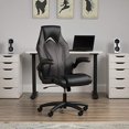 thumbnail image 3 of OFM ESS Collection High-Back Racing Style Bonded Leather Gaming Chair, in Gray (ESS-3086-GRY), 3 of 5