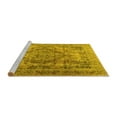 thumbnail image 2 of Ahgly Company Machine Washable Indoor Round Persian Yellow Traditional Area Rugs, 3' Round, 2 of 4