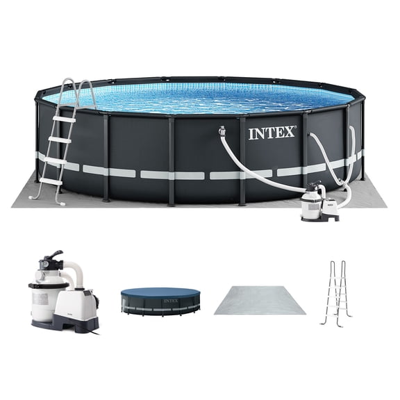 Open Box Intex 16ft x 48in Ultra XTR Frame Above Ground Pool Set w/ Pump