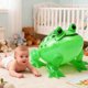 thumbnail image 5 of Divertido inflable con forma de rana con luz intermitente para niños pequeños, animales inflables, fiestas, 5 of 7