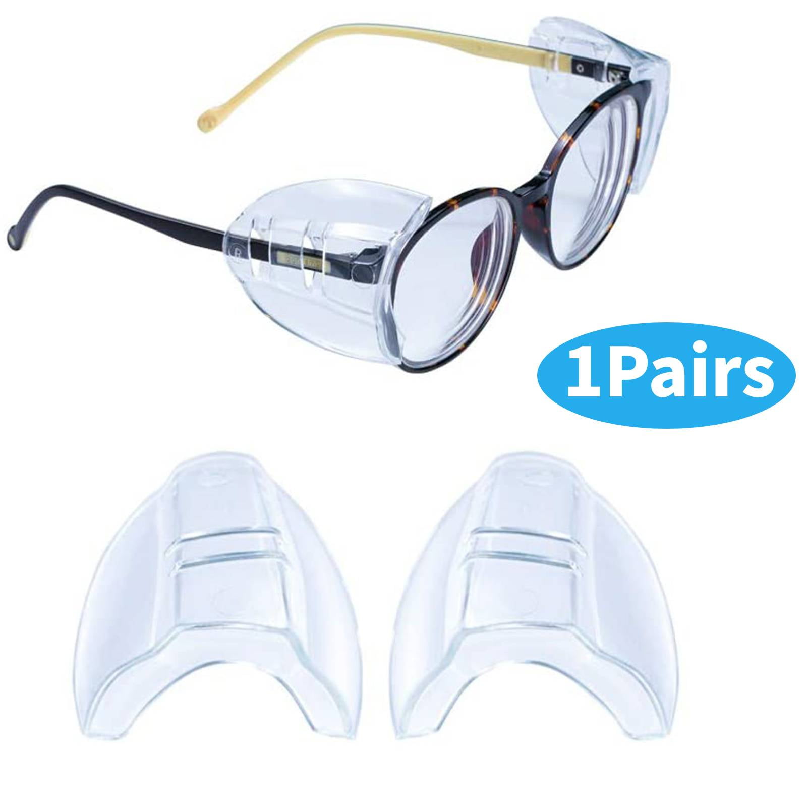 2x clear universal flexible side shield safety glasses goggles eye protectiBIIJ 
