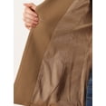 thumbnail image 5 of Abrigo con Solapa para Mujer Abrigo con Bolsillos y Cinturón Abrigo Abotonado de Invierno  marrón L, 5 of 5