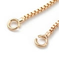 thumbnail image 3 of 10 pc Rack Plating Brass Box Chain Link Bracelet Making Slider Bracelets with Cubic Zirconia Long-Lasting Plated Real 18K Gold Plated 14cm Single Chain Length: 7cm, 3 of 5