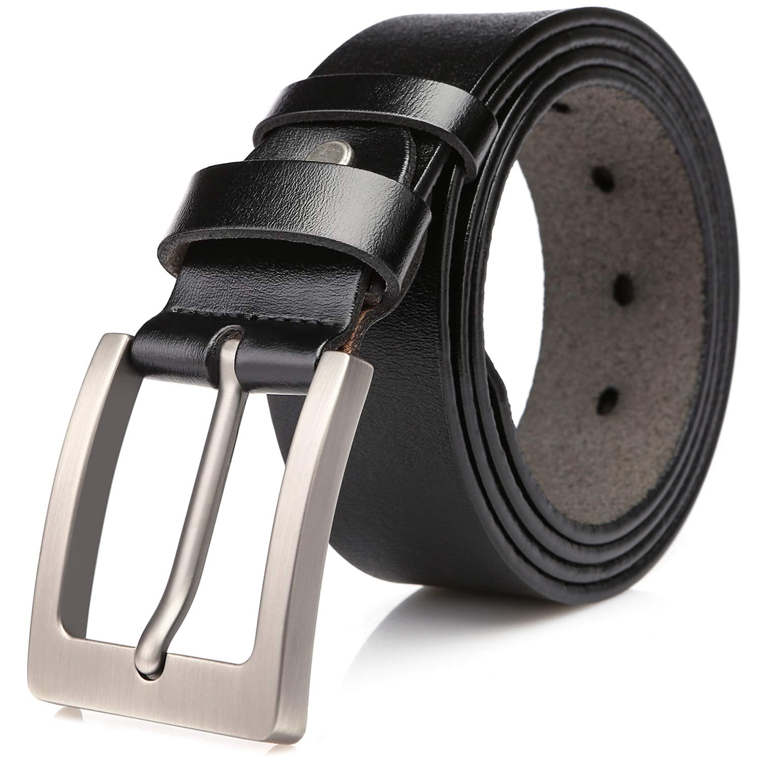 Habitaen Leather Belt For Men Without Buckle Waist Band Slide Automatic Lock 