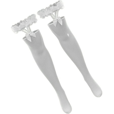 

Plain Stockings Plus Size Lingerie Accessories Women s White