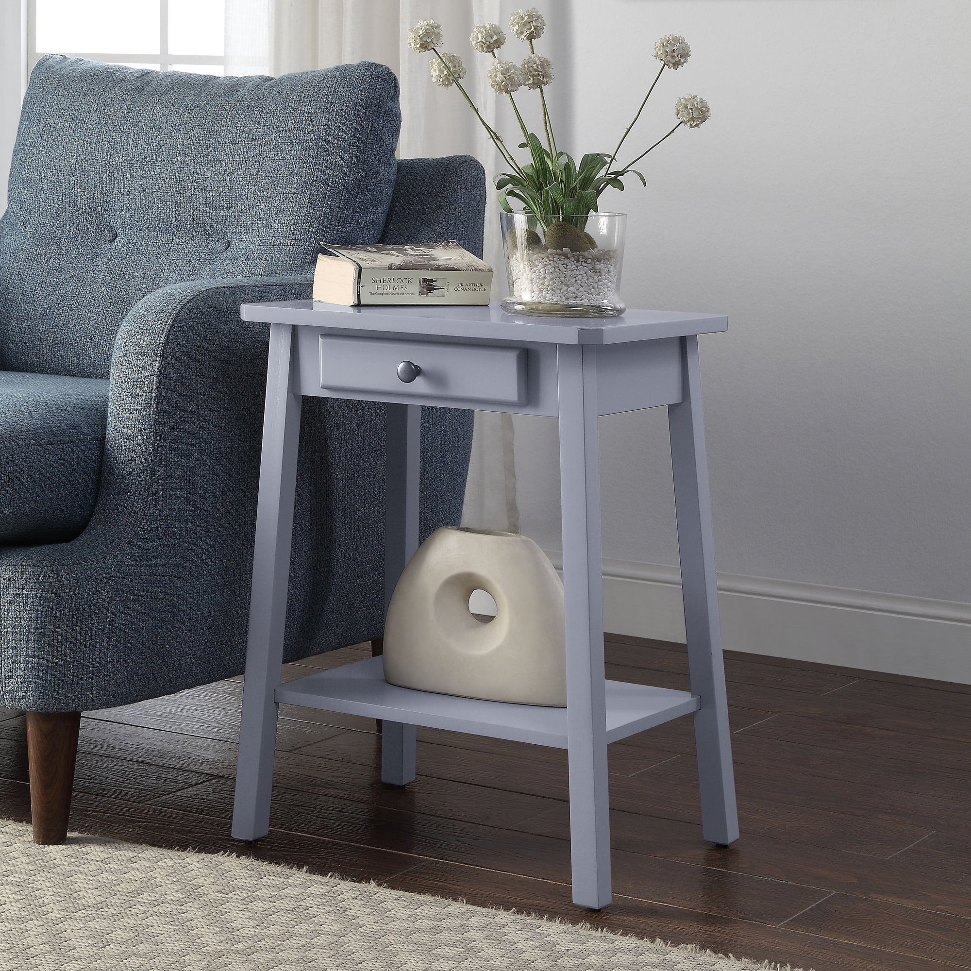 ACME Kaife 1-Shelf Accent Table in Gray