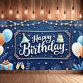 thumbnail image 6 of Yatrandify Decorative Design Happy Birthday Banner Cake Decoration Colorful Balloons Party Backdrop Event Banner for Birthday Party Indoor Decoration Photo Shoot, 6 of 7