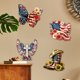 thumbnail image 5 of Wmhnj Juego de 4 piezas de madera patritica para colgar en la pared, ideal para decorar fiestas en casa, sala de estar y celebraciones navideñas., 5 of 6