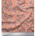 thumbnail image 1 of Soimoi Satin Silk Fabric Leaves & Floral Block Print Fabric by The Yard 42 Inch Wide, 1 of 3