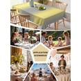 thumbnail image 5 of Yellow Grey Stripes Table Cloth, Modern Minimalist Solid Gradient Waterproof Tablecloth for Square Tables, Reusable Washable Fabric Table Cover for Restaurant Kitchen Dining Tables 54"x54", 5 of 6