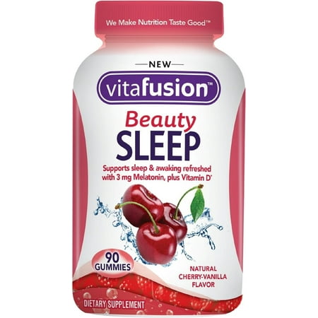 Vitafusion Beauty Sleep Gummies, Cherry-Vanilla 90 ea (Pack of 4)