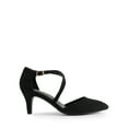 thumbnail image 2 of DREAM PAIRS Women's Closed Pointed Toe Dress Pumps Comfort Kitten Mid Heels Cross Strap Wedding Party Dance Shoes, 2 of 7