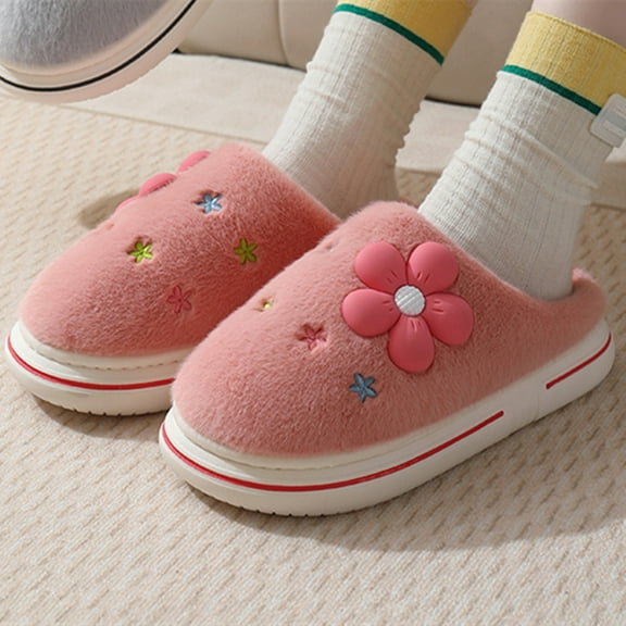 Aueoeo House Slippers Women, Women's House Slippers Indoor Fuzzy Slippers Cozy Home Bedroom Comfy Winter Cute Warm Outdoor Shoes