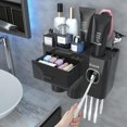 thumbnail image 1 of Toothbrush Holder for Bathroom Cups Toothbrush Holder Wall Mounted with Toothpaste Dispenser Large Capacity Tray Cosmetic Drawer Bathroom Storage & Bathroom Organizer, 1 of 9