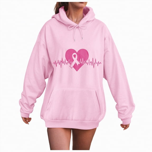 Towmus Women's Graphic Hoodies Love Heart Print Hoodie Unisex Oversized Hoodies Casual Long Sleeve Pocket Pullover