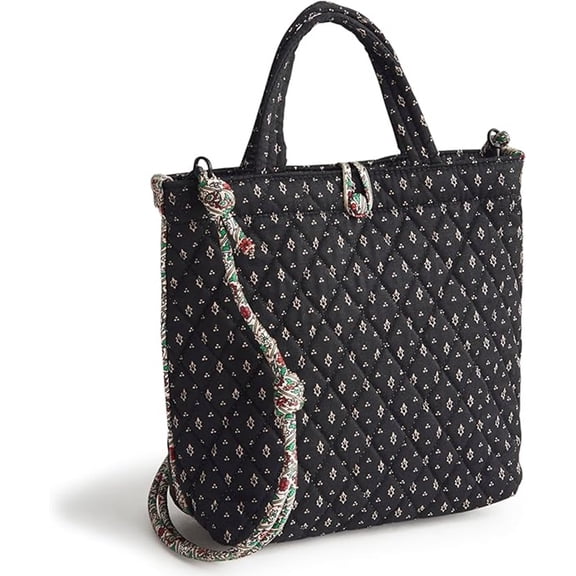 Vera Bradley Women's Premium Cotton Mini Original Tote Bag in Holly Days