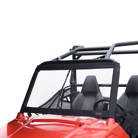 Classic Accessories QuadGear UTV Front/Rear Windshield, Fits Polaris RZR, RZR-S, RZR 900 XP (2015 models and older), Black