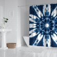 thumbnail image 2 of Blue Tie Dye Flower Mandala Pattern Shower Curtain 72"x84" ,Bathroom Decorative Shower Curtains Set with 12 Hooks,Modern Waterproof Washable Shower Curtain, 2 of 6