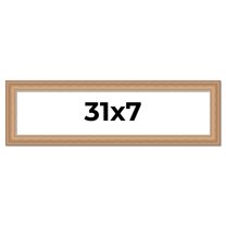 31x7 Frame Charleston Honey Brown Solid Wood Picture Frame Width 1.75 Inches | Interior Depth 0.5