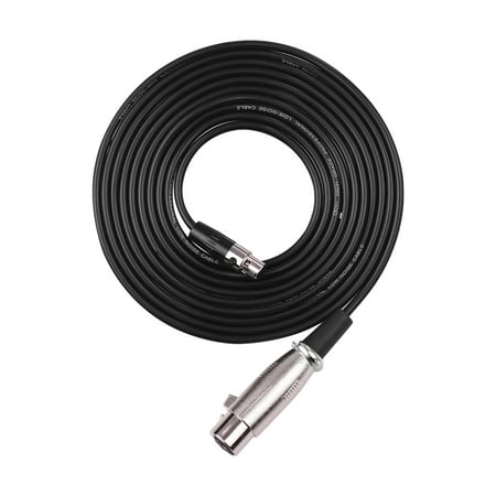 Live Wire Instrument Cable Microphone Cable 3-Pin Mini XLR Connector to XLR Connector Balanced Audio Wire Stage Studio Musical Instrument Accessory Cords Black ()