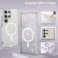 thumbnail image 2 of Compatible with Samsung Galaxy S24 Ultra Magsafe Case Clear Glitter, Anti-Yellow Shockproof Protective Phone Case Slim Transparent Anti-Scratch TPU Bumper Cover for Samsung Galaxy S24 Ultra,Clear, 2 of 7