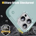 thumbnail image 4 of DeCase Military-Grade for iPhone 15 Pro Case - Heavy-Duty Drop Protection, Slim Hard Back Cover with Invisible Kickstand Rugged Shockproof Cover Case,  Green, 4 of 7