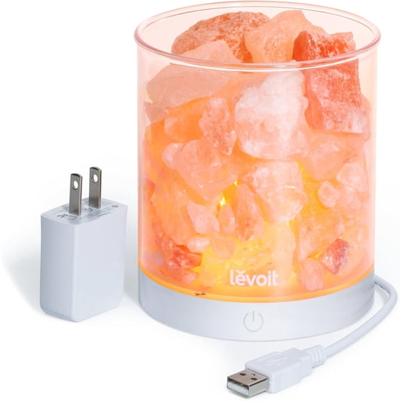 YANTON Cora Himalayan, Pink Rock LarYANTON Crystal Natural Himilian Sea Salt (ETL Certified) Dimmer Night Light,Gift Lamp, Dimmable Touch Switch