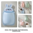 thumbnail image 3 of GOOHOCHY 5pcs Wall Mount Box Rabbit Shape Wall Pen Holder Plastic Storage Organizer Toothbrush Holder Remote Rack For Bathroom And Home Accessory, 3 of 7