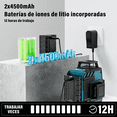 thumbnail image 2 of Nivel Láser Autonivelante 4d 360° 16 Líneas Verde 2 Baterías Recargables Con Trípode Xtellar verde, 2 of 4
