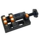 thumbnail image 3 of Mini tornillo de banco de plástico de jade pequeño para mesa, herramienta para manualidades, esculturas y pasatiempos. Naranja negro, 3 of 9