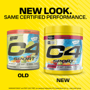 C4 Sport Pre-Workout Powder, Hawaiian Punch® Fruit Juicy Red®, 20 Servings