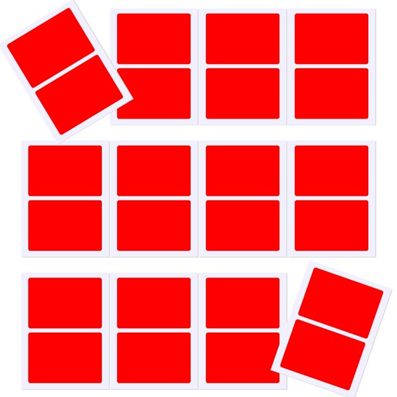 12 Sheets/Pack Rectangular Moving Stickers Colored Labels Stickers Coding Labels for Office Moving Box