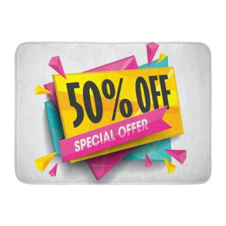 Coupons Sales GODPOK Price Offer Sale Design with Abstract Triangle Special Coupon Rug Doormat Bath Mat 23.6x15.7 inch ()