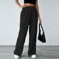 thumbnail image 3 of Women's Plus Size Lined Pants Fuzzy Warm Sweatpants Solid Color Casual Winter plus Size Women Suits for Work Womens Trousers Workout Pants plus Size Business Attire for Women Womens plus Size Cargo, 3 of 4