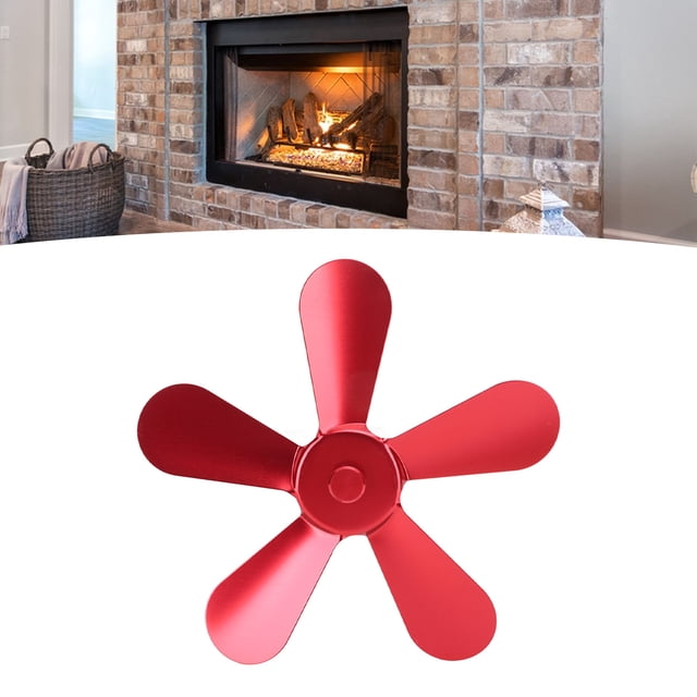 Aspa Del Ventilador De La Estufa, Aspa Del Ventilador De La Chimenea Del Metal De 5 Aspas, Batería Ligera Sin Para El Ventilador De La Chimenea