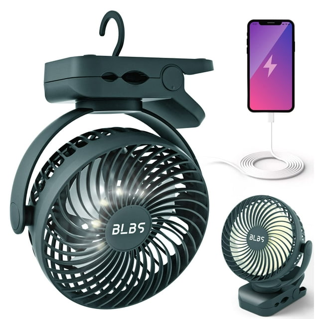 Ventilador de camping BLBS recargable 12000mAh 65H con puertos de salida