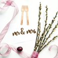 thumbnail image 4 of Mr. and Mrs. Disposable Wedding Forks – Rustic, Compostable Alternative to Plastic Forks for Wedding Receptions, Engagement Parties, and Rehearsal Dinners (100-Pack), 4 of 4