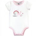 thumbnail image 2 of Luvable Friends Baby Girl Cotton Bodysuit and Pant, Rainbow Unicorn, 0-3 Months, 2 of 4