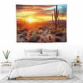 thumbnail image 3 of ONETECH  Arizona Desert Tapestry Saguaro Cacti Mountains Tapestries Natural Plants Tapestry Cactus Tapestry for Room, 3 of 7