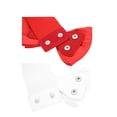 thumbnail image 4 of Cinturones elásticos de 2 piezas con lazo para mujer INSPIRE CHIC de 2.4" de ancho, elegante, lindo y ajustable para cintura de vestido de boda de 24 a 32" blanco + rojo, 4 of 7