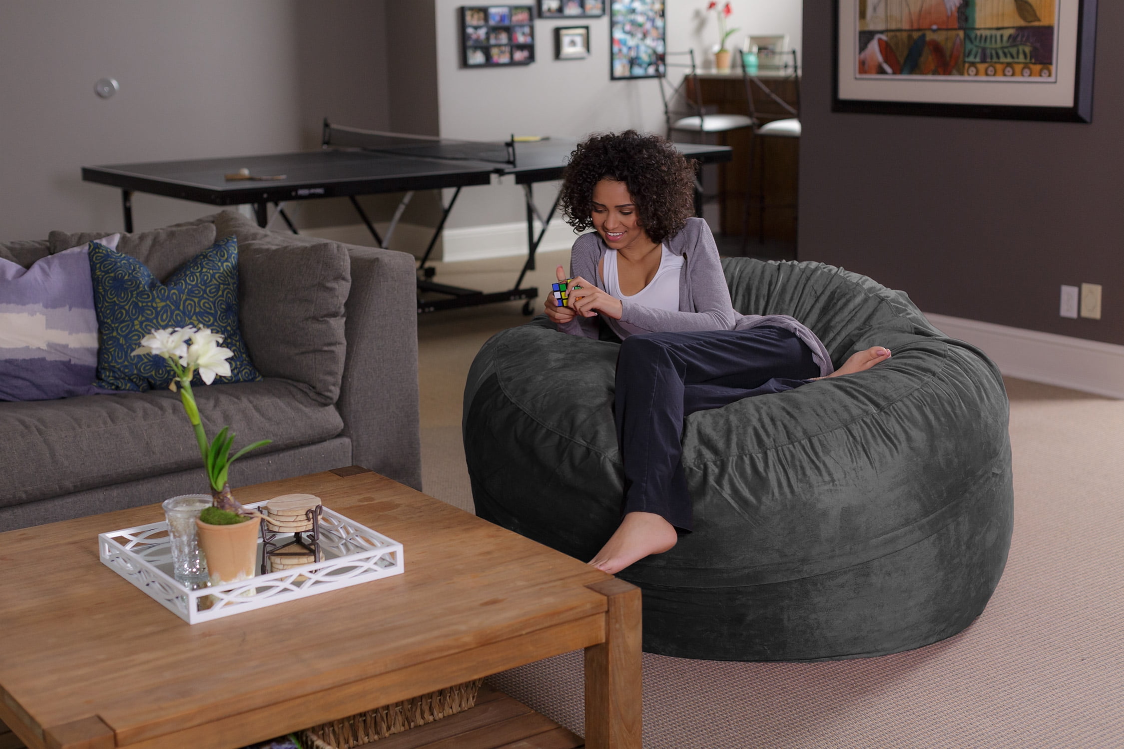 Sofa Sack Bean Bag Chair Memory Foam Lounger with Microsuede
