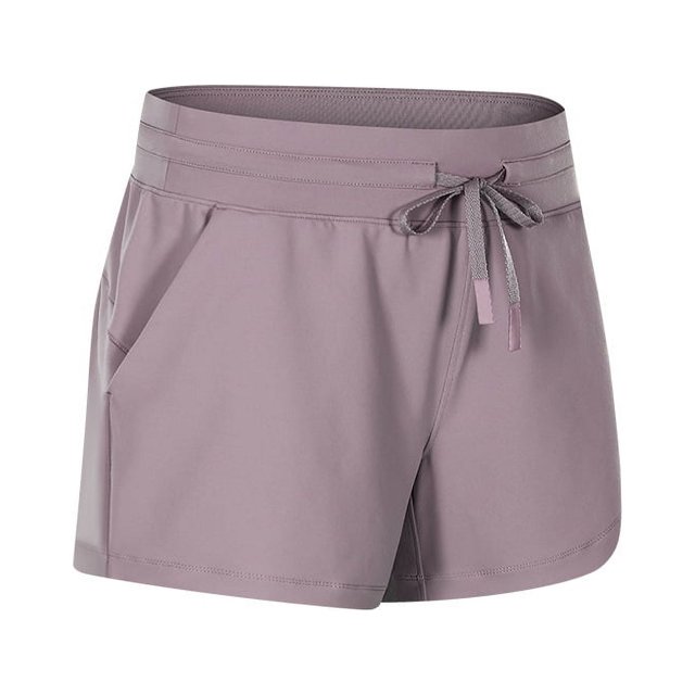 Pantalones cortos de yoga de cintura alta para actividades al aire libre, ocio, para correr, fitness, deportes, pantalones de tres puntos para mujer